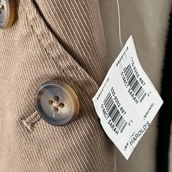 NWT Harold's Ribbed Sarah Fit Camel Color Ankle Pants Size 6 - Picture 4 of 8